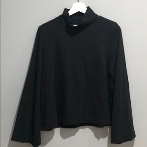 Madewell Mock Neck Bell Sleeve Top